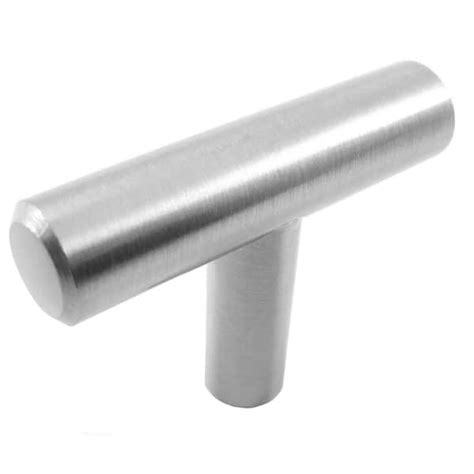 modern 2 in satin nickel steel bar cabinet knob|Laurey Melrose 2.